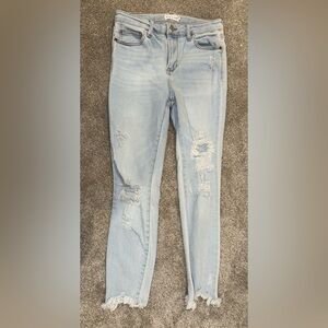 Cello Light Blue Ripped Skinny Jeans